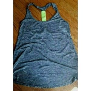 Old Navy Active elastic mesh gray tank shirt women's M
